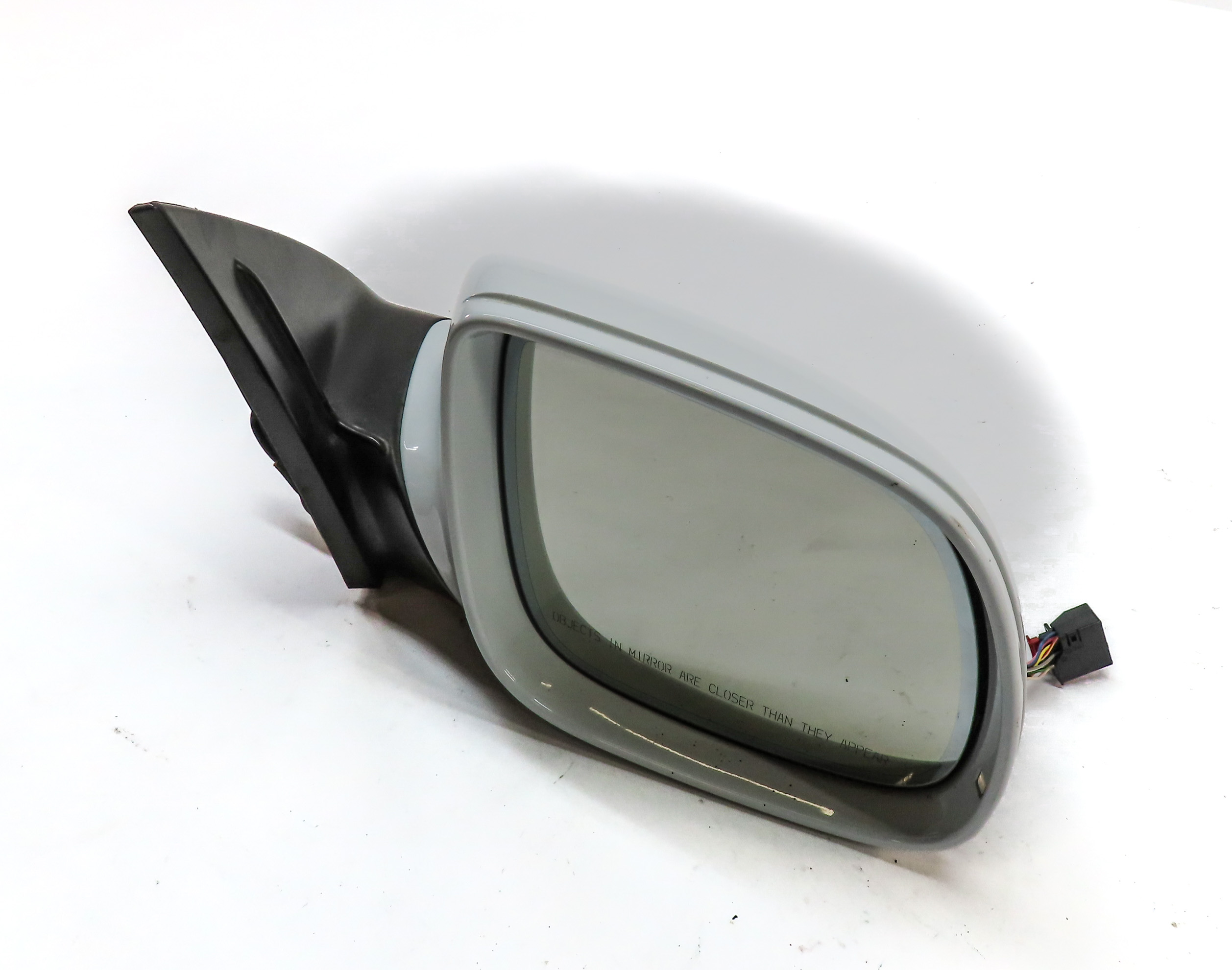 13-15 AUDI Q7 (4L) RIGHT P-FOLD MEMORY HEAT AUTODIM BLIND SPOT MIRROR (White) — exact item pictured